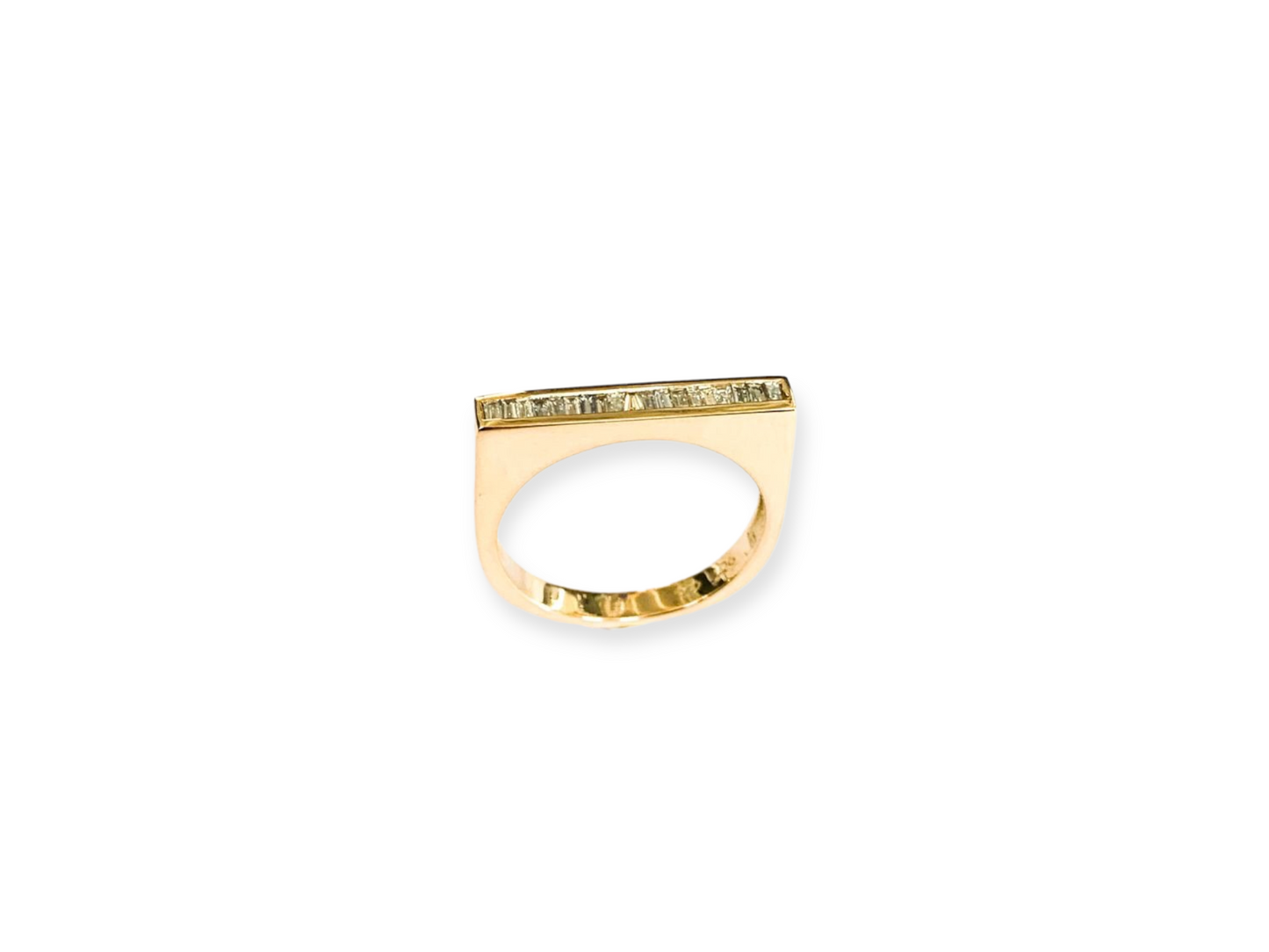 Baguette diamond statement ring