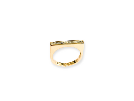 Baguette diamond statement ring