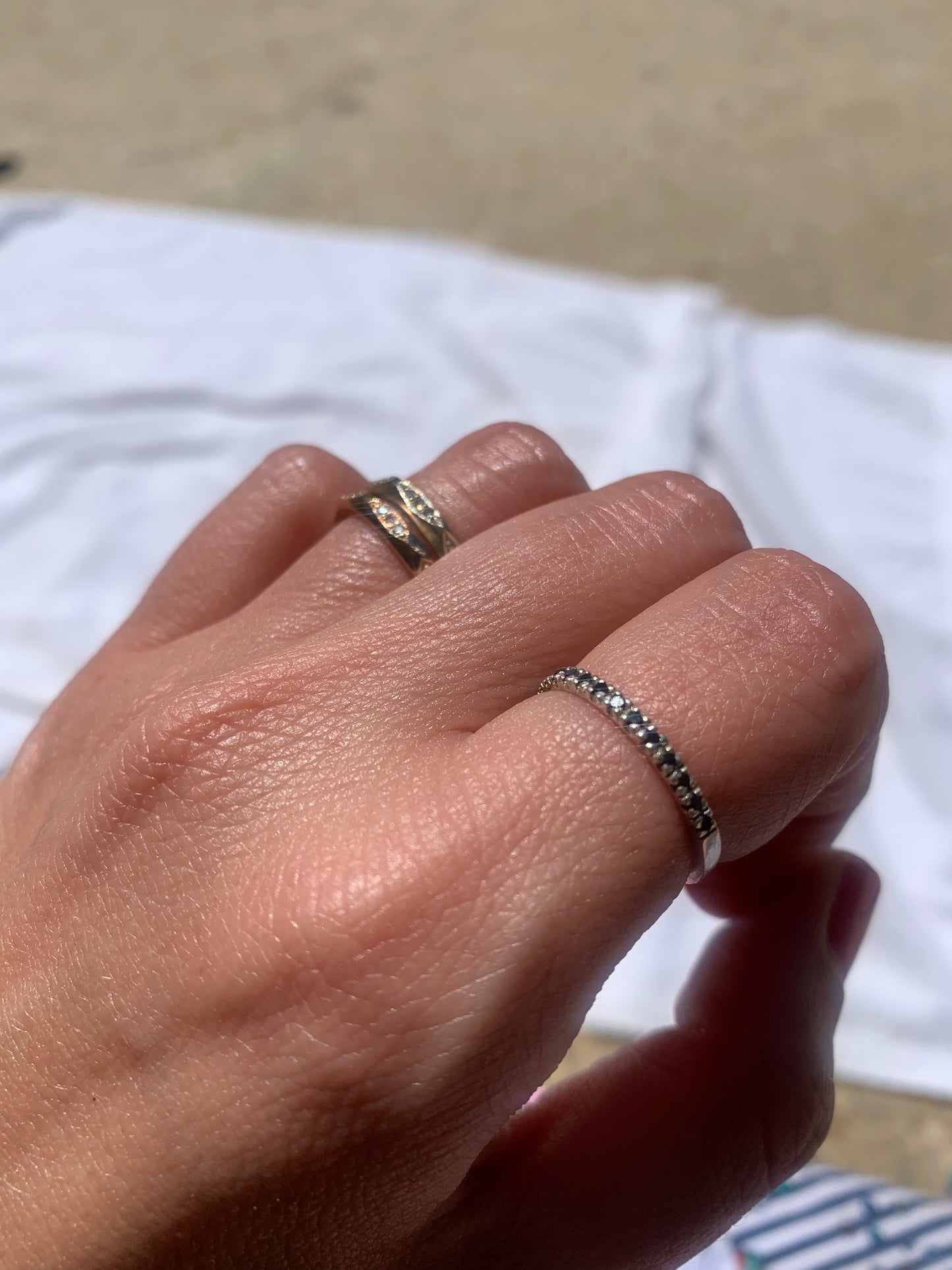 Black diamond eternity band